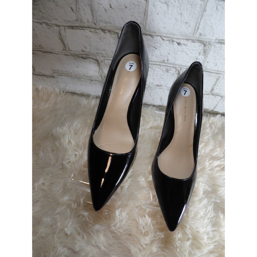 Stuart Weitzman Power Pump 85 Smooth Leather Stiletto Heels 7 NEW - Picture 3 of 8